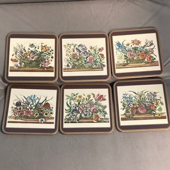 coasters, vintage pimpernel new in box, 6 each, new old stock - Picture 1 of 10